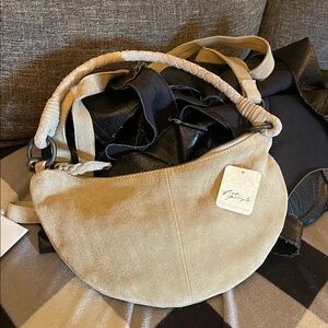Khaki Suede Women's Bag. NWT